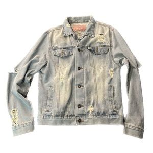 Vintage Distressed Jean Jacket